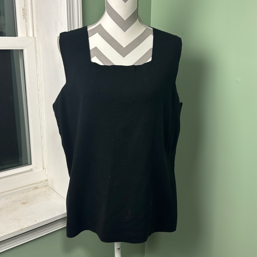 Hampshire studio black sweater top 1X